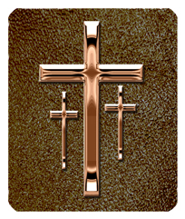 Bronze 3 Crosses Shimmer Brown